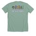 Soldiers of the Soil, a Heather Dusty Blue Premium Unisex Tee (back-view)