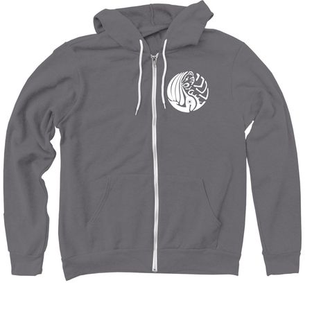 Crane Tiger Hoodie White Logo, a Storm Zip Up Hoodie