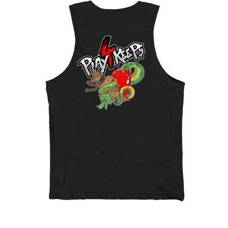 AMERICAN GRIND LLC, a Black Premium Cotton Tank (back-view)