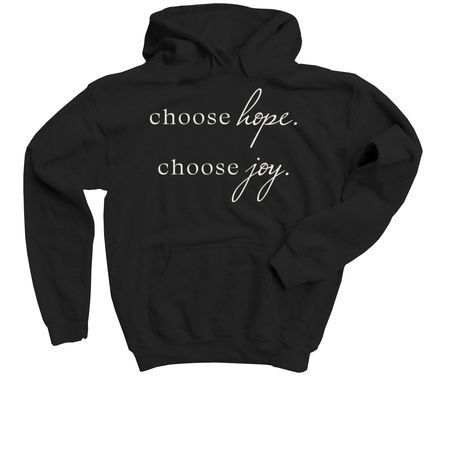 Choose Hope/Joy, a Black Youth Pullover Hoodie