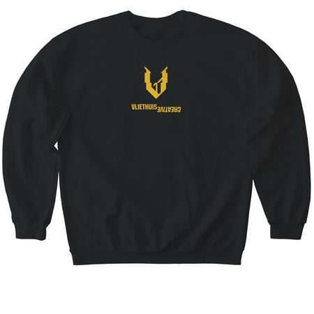 Art Is Your Weapon [Glitch], a Black Softstyle Crewneck Sweatshirt