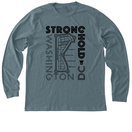Great Wall of Stronghold (Long-sleeve Tee), a Heather Slate Premium Long Sleeve Tee