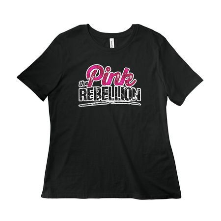 Pink Rebellion Tee, a Vintage Black Women?s Relaxed Cotton Tee