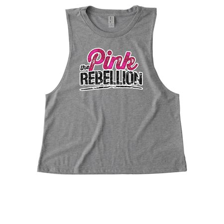 Pink Rebellion Tee, a Aluminum Grey Allmade Eco Triblend Women?s Muscle Tank
