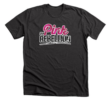 Pink Rebellion Tee, a Dark Grey Heather Premium Unisex Tee