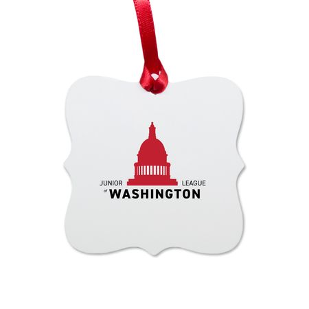 JLW Capitol Dome Christmas Ornament, a White Aluminum Square Ornament
