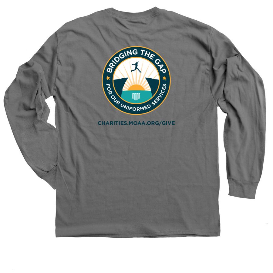 2023 MOAA Charitee, a Charcoal Classic Long Sleeve Tee (back-view)