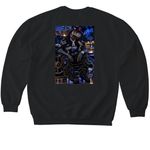 Momma raptor collection&nbsp;, a Black Softstyle Crewneck Sweatshirt (back-view)