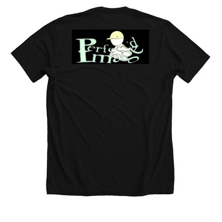 PI Wear, a Solid Black Blend Premium Unisex Tee (back-view)