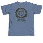 Upstate and Merry&nbsp;, a Blue Jean Comfort Colors Unisex Tee (back-view)