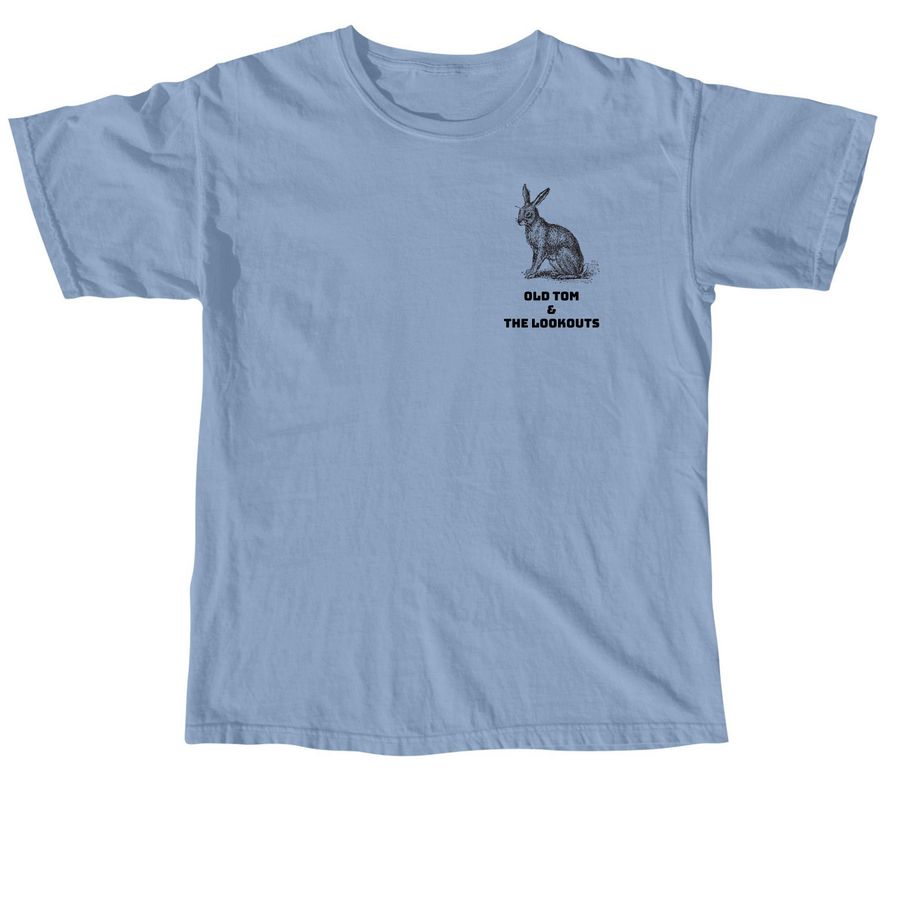 Old Tom & the Lookouts LITTLE RABBIT, a Washed Denim Comfort Colors Unisex Tee