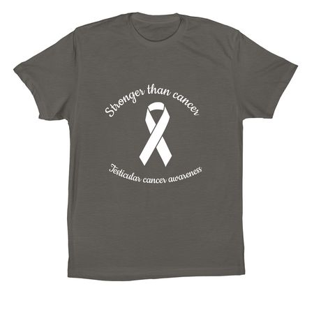 Strong than cancer, a Asphalt Premium Cotton Tee