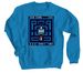 Shepherd Pacman, a Sapphire Crewneck Sweatshirt