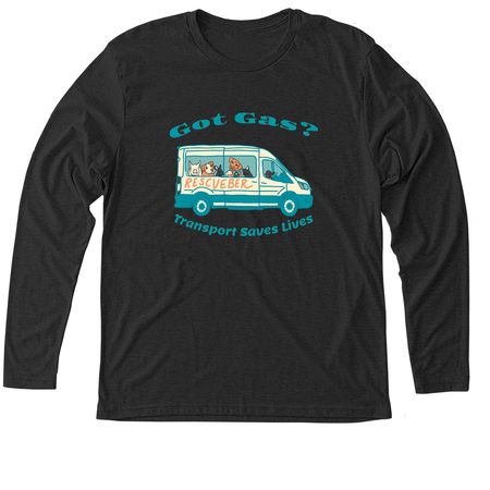 Lifesaving Shirts, a Vintage Black Triblend Long Sleeve Tee