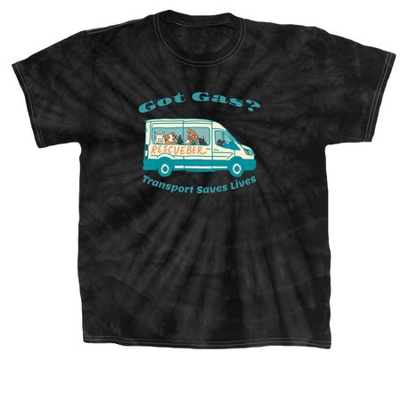 Lifesaving Shirts, a Black Classic Tie Dye Tee