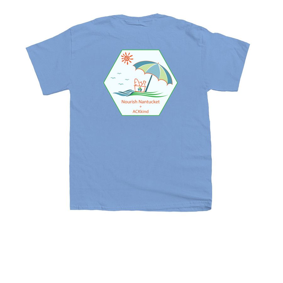 Nourish Nantucket + ACKkind, a Carolina Blue Youth Unisex Tee