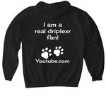 Chomp hoodie, a Black Gildan Softstyle Pullover Hoodie (back-view)