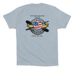 2026 Premium Cotton Tee, a Light Blue Premium Cotton Tee (back-view)