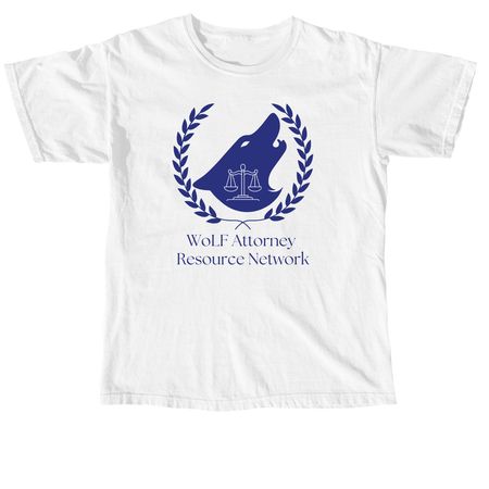 WoLF Attorney Resource Network Shirt, a White Comfort Colors Unisex Tee