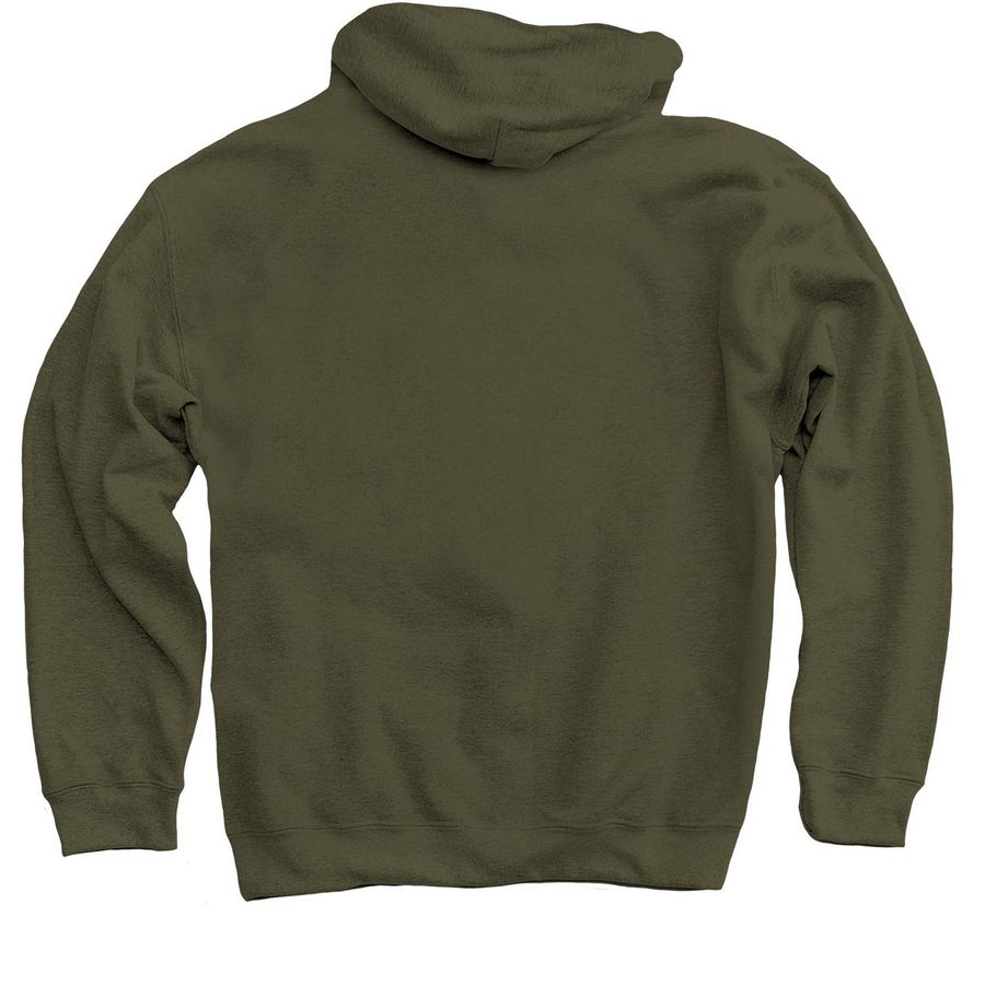 Just One More Chapter, a Military Green Pullover Hoodie (back-view)