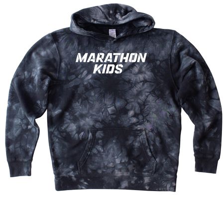 Marathon Kids - Youth, a Black Youth Tie Dye Pullover Hoodie