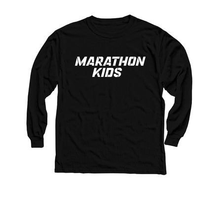 Marathon Kids - Youth, a Black Youth Long Sleeve Tee