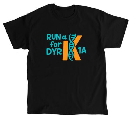 Run a K for DYRK1A 2025, a Black Classic Unisex Tee