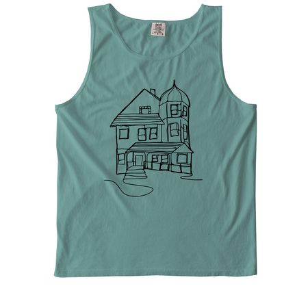 FYACS Tanks: Line House - Black, a Seafoam Comfort Colors Tank Top