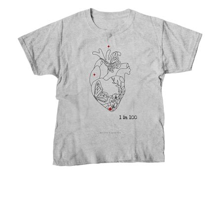 Blossom with Ryland, a Sport Grey Youth Unisex Tee