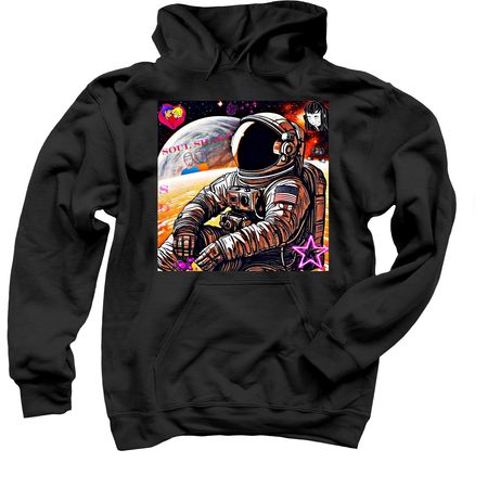 Soul Sharp, a Black Pullover Hoodie