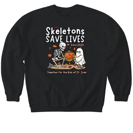 Together For The Kids of St. Jude, a Black Softstyle Crewneck Sweatshirt