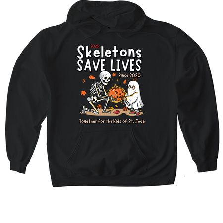 Together For The Kids of St. Jude, a Black Gildan Softstyle Pullover Hoodie