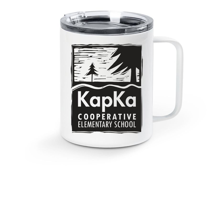 KapKa Travel Mug, a White Stainless Steel Travel Mug