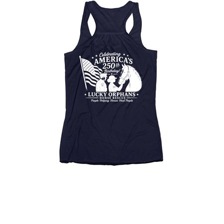 Stars, Stripes & Sanctuary, a Navy Women's Racerback