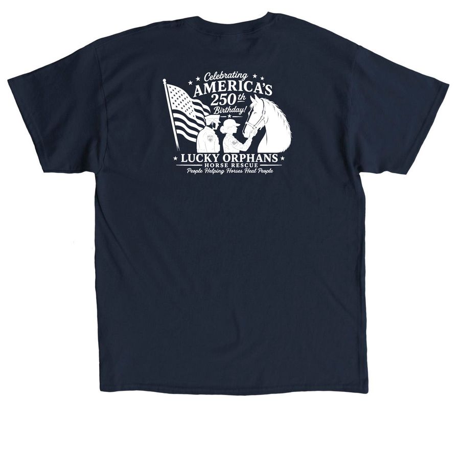 Stars, Stripes & Sanctuary, a Navy Classic Unisex Tee (back-view)