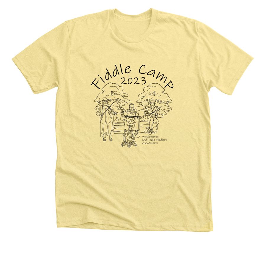 Fiddle Camp 2023, a Banana Cream Premium Unisex Tee