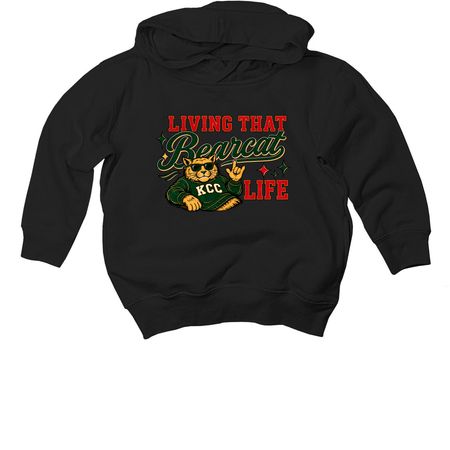 Toddler Living That Bearcat Life, a Black Toddler Pullover Hoodie