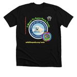 Purrfectly Wild Hoodies: "Seal The Future", a Solid Black Blend Premium Unisex Tee (back-view)