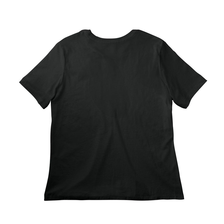 Front Only Design -Women's, a Vintage Black Women?s Relaxed Cotton Tee (back-view)
