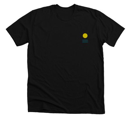 The Moon and Sea: Full Moon (Two-Sided), a Solid Black Blend Premium Unisex Tee