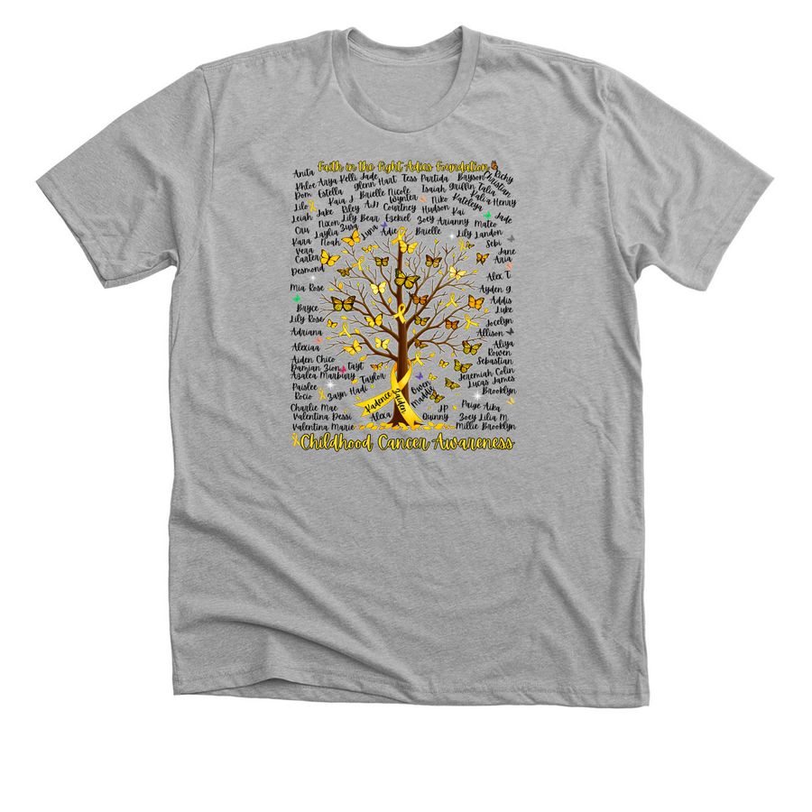 Childhood Cancer Awareness&nbsp;, a Athletic Heather Premium Unisex Tee