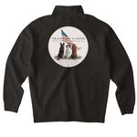TC America 250 Logos&nbsp;, a Black Midweight Quarter Zip Pullover (back-view)
