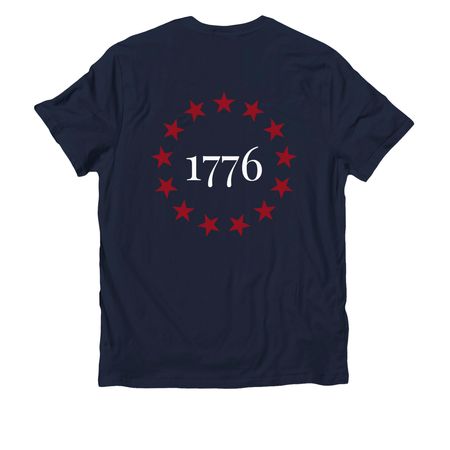 GSCA + 1776 Tees/Long/Sweat, a Night Sky Navy Allmade Organic Cotton Unisex Tee (back-view)