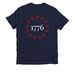GSCA + 1776 Tees/Long/Sweat, a Night Sky Navy Allmade Organic Cotton Unisex Tee (back-view)
