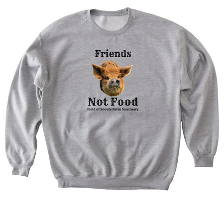Friends not food, a Sport Grey Softstyle Crewneck Sweatshirt