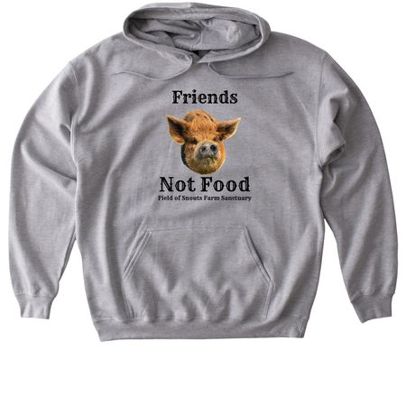 Friends not food, a Sport Grey Gildan Softstyle Pullover Hoodie