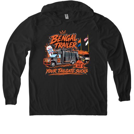 Bengal Trailer T's and Hoodies, a Space Black Allmade Eco Triblend Hoodie Tee