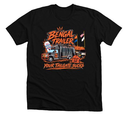 Bengal Trailer T's and Hoodies, a Solid Black Blend Premium Unisex Tee