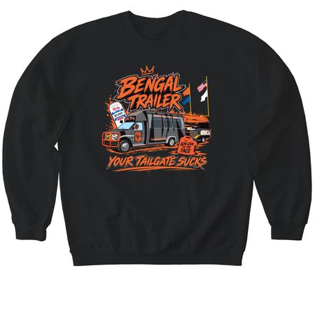 Bengal Trailer T's and Hoodies, a Black Softstyle Crewneck Sweatshirt