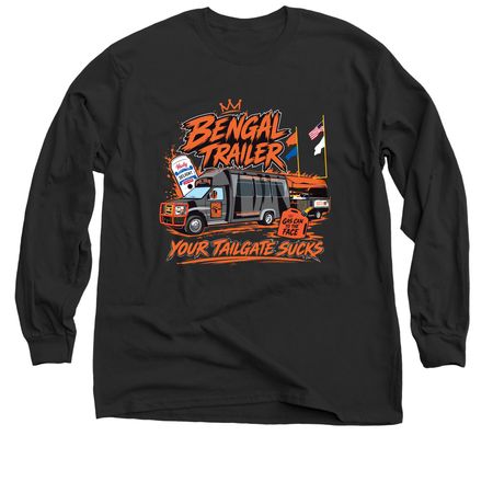 Bengal Trailer T's and Hoodies, a Black Classic Long Sleeve Tee